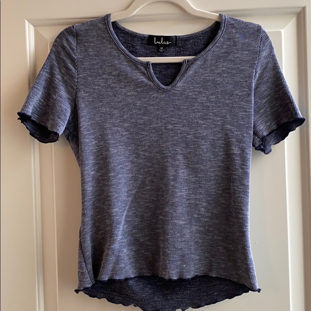 Lulus short sleeve ribbed too Sz-Med